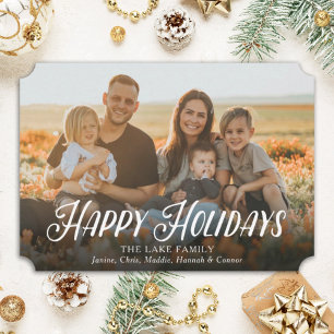 Modern Minimalist Digital Christmas Photo Holiday Card