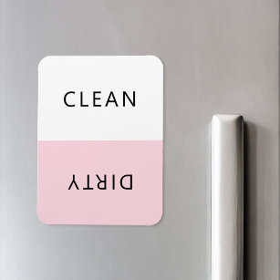 Modern Minimalist Dishwasher Clean Dirty Magnet