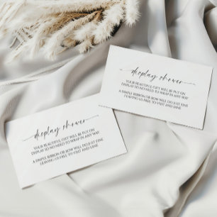 Modern Minimalist Display Baby Shower Enclosure Card