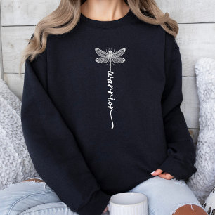Modern Minimalist Dragonfly Elegant Typography Art Sweatshirt