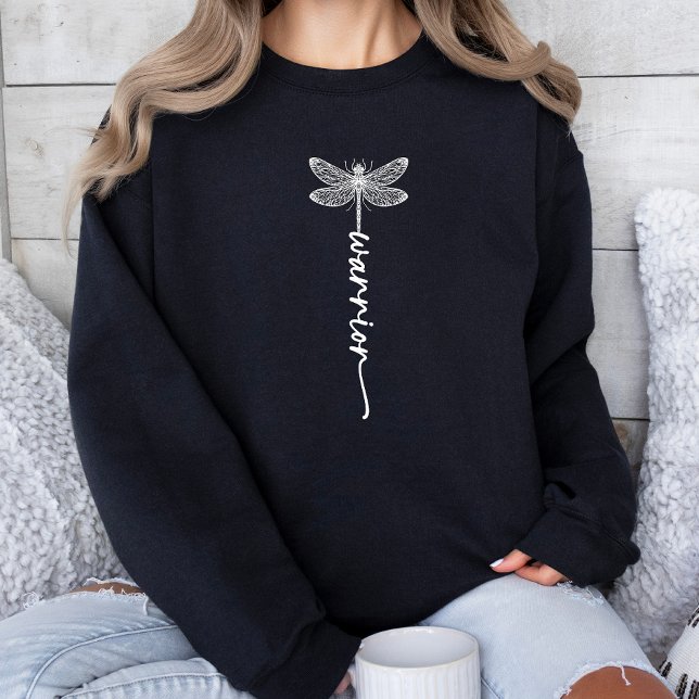 Modern Minimalist Dragonfly Elegant Typography Art Sweatshirt (Creator Uploaded)
