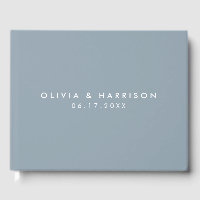 Modern Minimalist Dusty Blue Simple Wedding