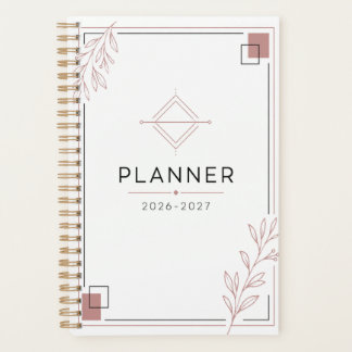 Modern Minimalist Dusty Rose Personalised Academic Planner