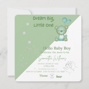 Modern minimalist editable Baby Shower Invite
