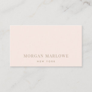 Modern Minimalist Elegant Blush Pink Professional Business Card