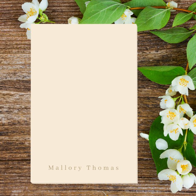 Modern Minimalist Elegant Chic Ivory & Gold Post-it Notes (Creator Uploaded)