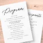 Modern Minimalist Elegant Chic Simple Wedding Programme<br><div class="desc">Composed of simple straight lined frames with classic cursive script and serif typography. These elements are simple,  timeless,  and classic.. 

This is designed by White Paper Birch Co. exclusive for Zazzle.

Available here:
http://www.zazzle.com/store/whitepaperbirch</div>