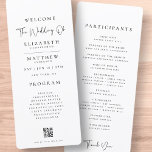 Modern Minimalist Elegant Chic Simple Wedding Programme<br><div class="desc">Composed of simple straight lined frames with classic cursive script and serif typography. These elements are simple,  timeless,  and classic.. 

This is designed by White Paper Birch Co. exclusive for Zazzle.

Available here:
http://www.zazzle.com/store/whitepaperbirch</div>