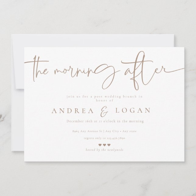 Modern Minimalist Elegant Classic | Wedding Brunch Invitation (Front)