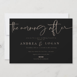 Modern Minimalist Elegant Classic   Wedding Brunch Invitation