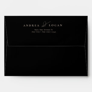 Modern Minimalist Elegant Classic Wedding Envelope