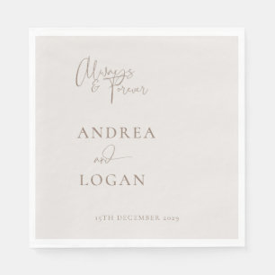 Modern Minimalist Elegant Classic Wedding Napkins