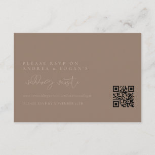 Modern Minimalist Elegant Classic Wedding RSVP  Enclosure Card