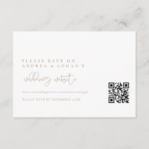 Modern Minimalist Elegant Classic Wedding RSVP Enclosure Card
