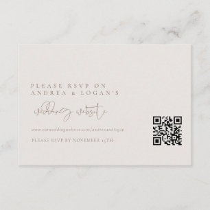 Modern Minimalist Elegant Classic Wedding RSVP Enclosure Card