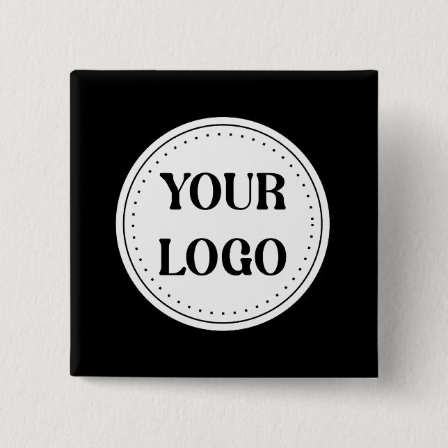 Modern, Minimalist, Elegant & Customisable 15 Cm Square Badge (Front)