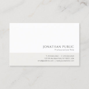Modern Minimalist Elegant Design Professional Chic Business Card