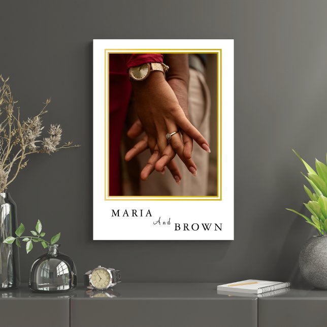 Modern Minimalist Elegant Editable Wedding  Invitation (Minimalist photo wedding invitation)