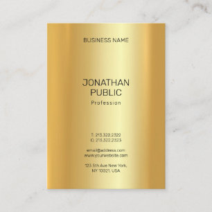 Modern Minimalist Elegant Gold Look Template Business Card