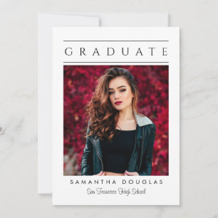 Modern Minimalist Elegant Graduation Announcement