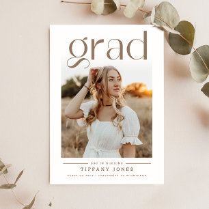 Modern Minimalist Elegant Photo Nursing Graduation Invitation
