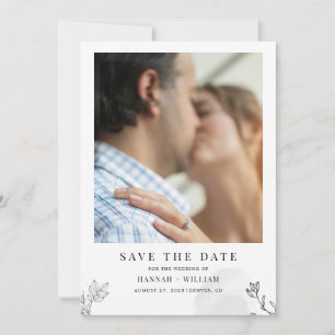 Modern Minimalist Elegant Photo Wedding Save The Date