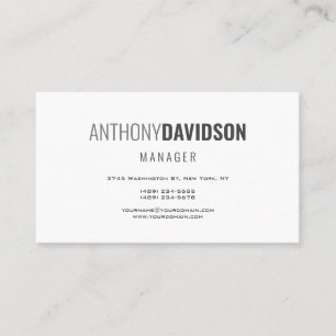 Modern Minimalist Elegant Professional Business Card