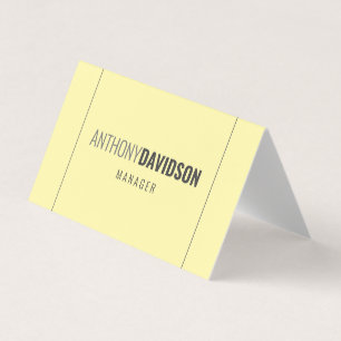 Modern Minimalist Elegant Professional Cream Color Business Card