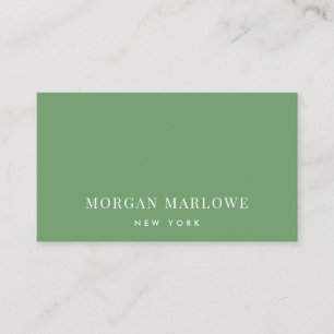 Modern Minimalist Elegant Professional Green Business Card