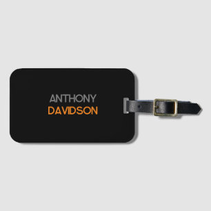 Modern Minimalist Elegant Professional Plain Luggage Tag