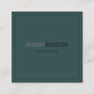 Modern Minimalist Elegant Professional Square Business Card