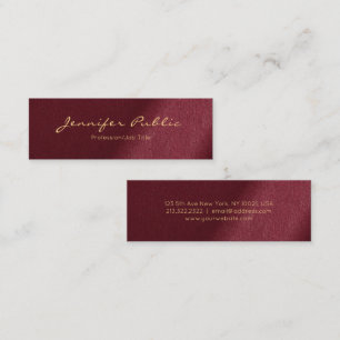 Modern Minimalist Elegant Professional Typography Mini Business Card