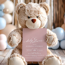 Modern Minimalist Elegant Script Baby Shower