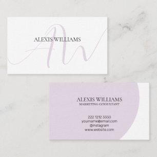 Modern Minimalist Elegant Script Professional Business Card