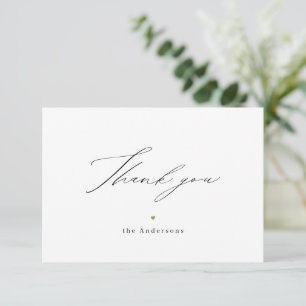 Modern minimalist elegant script thank you card