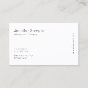 Modern Minimalist Elegant Simple Design Cool Plain Business Card