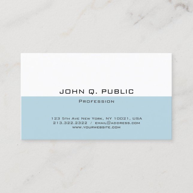 Modern Minimalist Elegant Simple Designed Template Business Card (Front)