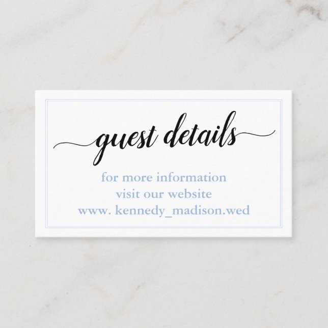 Modern Minimalist 🤵 Elegant Simple Wedding  Business Card (Front)