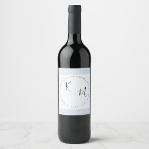 Modern Minimalist 🤵 Elegant Simple Wedding  Wine Label