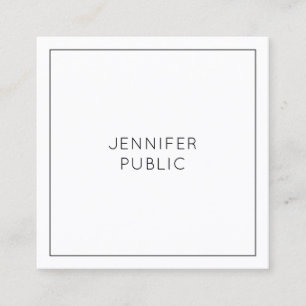 Modern Minimalist Elegant Template Creative Square Business Card