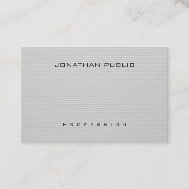 Modern Minimalist Elegant Template Professional Business Card (Front)