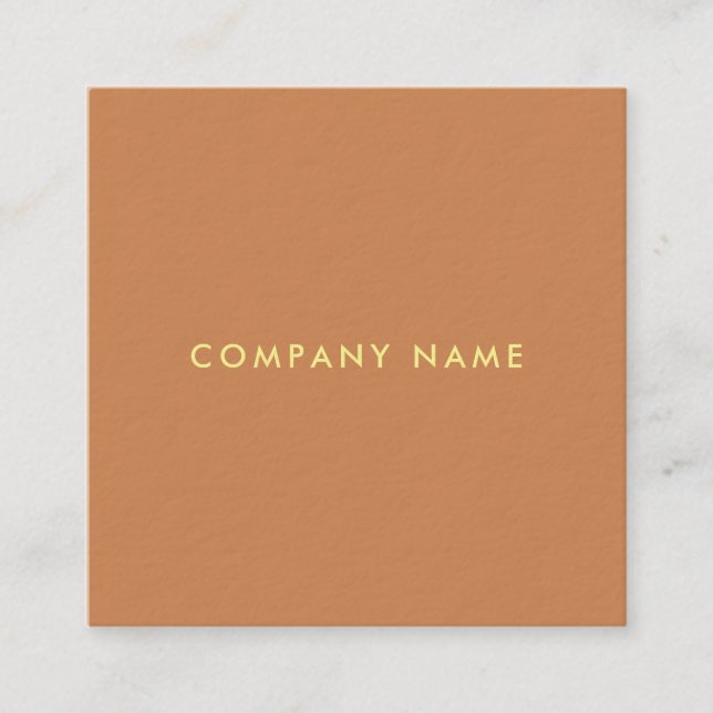 Modern Minimalist Elegant Trendy Colours Template Square Business Card (Front)