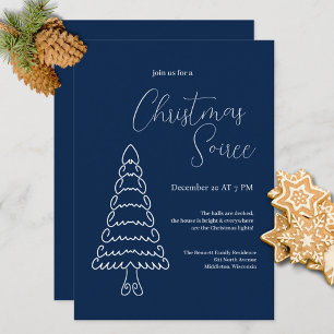Modern Minimalist Elegant Unique Christmas Party Invitation