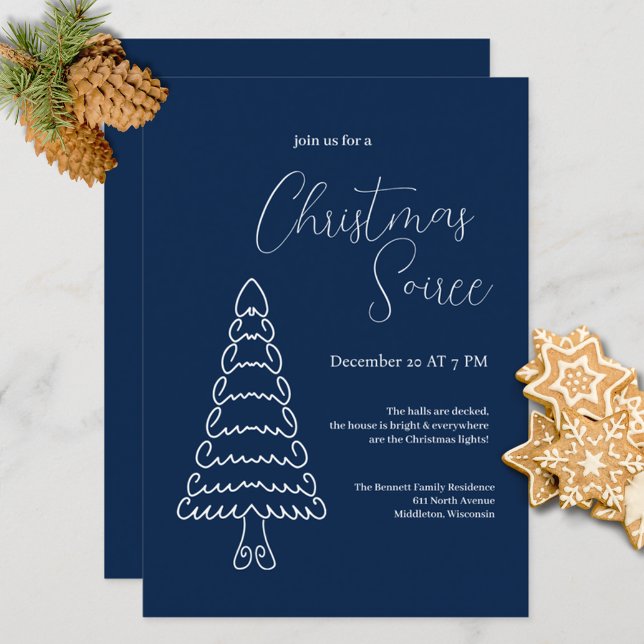 Modern Minimalist Elegant Unique Christmas Party Invitation (Creator Uploaded)