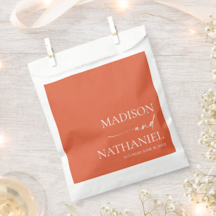 Modern Minimalist Elegant Verona Sunset Wedding Favour Bags