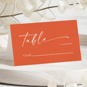 Modern Minimalist Elegant Verona Sunset Wedding Place Card