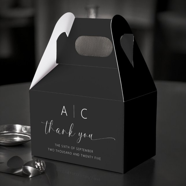 Modern Minimalist Elegant Wedding Favour Box (Creator Uploaded)