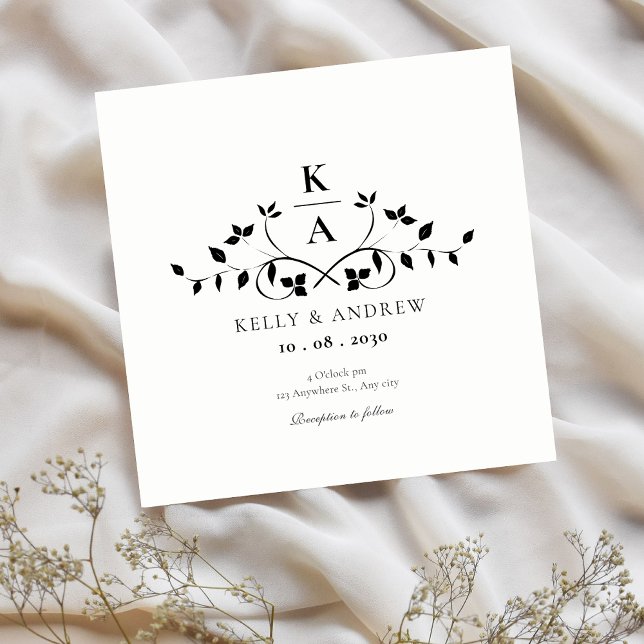 Modern minimalist elegant wedding  invitation (Creator Uploaded)
