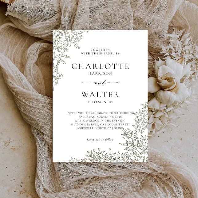 Modern Minimalist Elegant Wedding Invitations (Creator Uploaded)