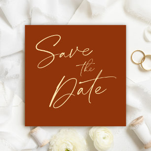 Modern Minimalist Elegant Wedding Save The Date Invitation